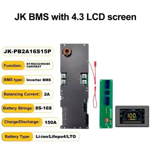 INSUM JK-PB2A16S15P JK BMS with Screen 16S 150A LiFePO4 Battery Management System