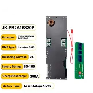 INSUM JK-PB2A16S30P JK BMS 16S 300A LiFePO4 Battery Management System for Home Energy Storage