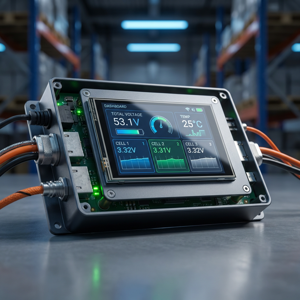 LiFePO4 BMS safety features active balancing display