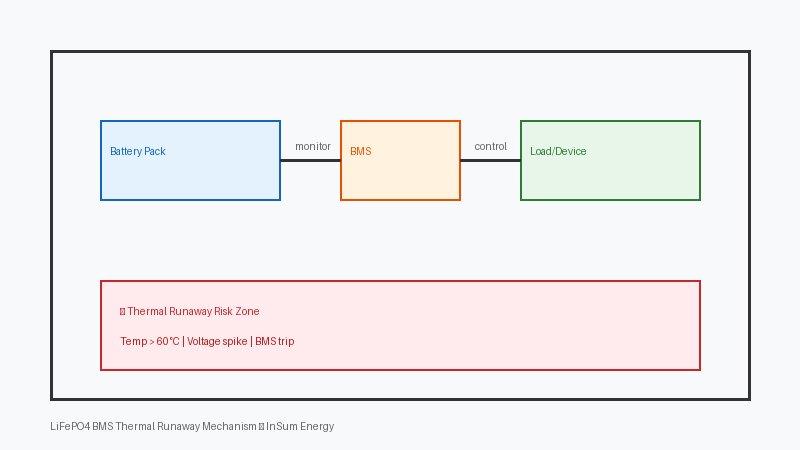 BMS thermal runaway mechanism in LiFePO4 battery systems