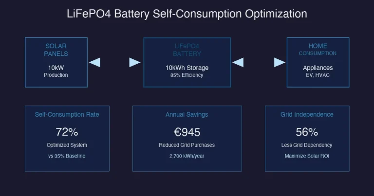 LiFePO4 Battery Self-Consumption Optimization: Maximize Solar Usage