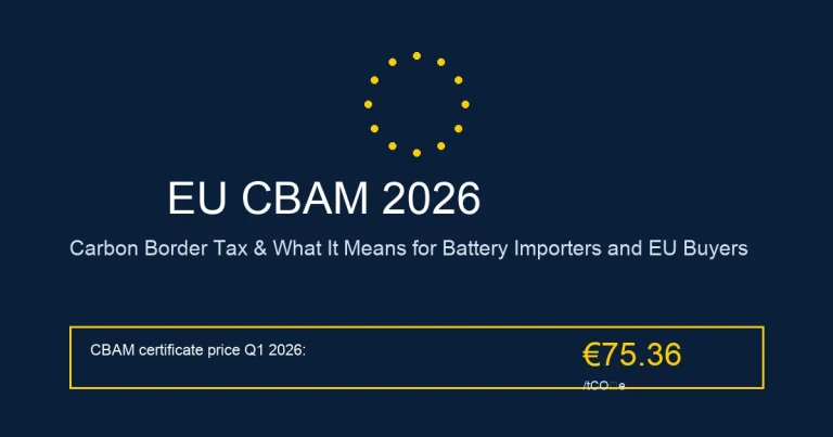 EU CBAM 2026: Carbon Border Tax Impact on Battery Buyers