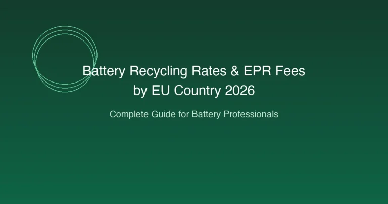 Battery Recycling Rates & EPR Fees by EU Country 2026