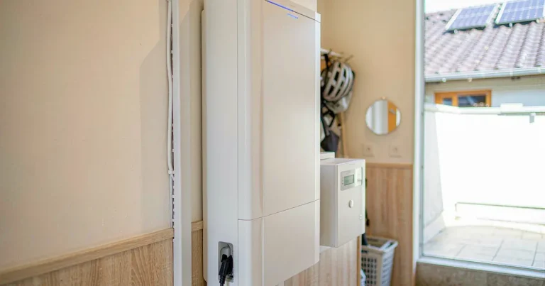 LiFePO4 home battery and smart meter in a European utility room ready for peer-to-peer energy trading 2026